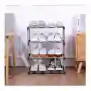 Organizador De Zapatos 4 Niveles En Tela Resistente Negro