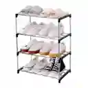 Organizador De Zapatos 4 Niveles En Tela Resistente Negro
