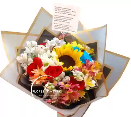 Flores Surtiudas En Bouquet.