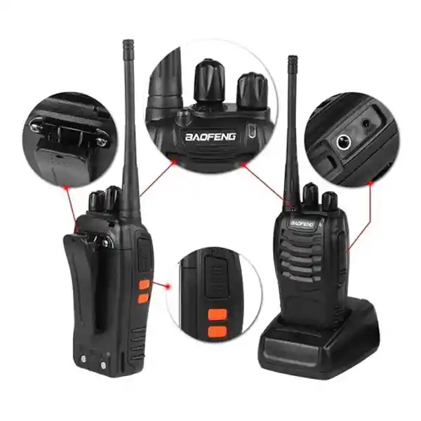 Radio Walkie Talkie Baofeng Bf-888s Uhf X2 Bateria 2800m Ah