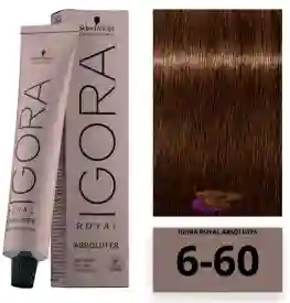 Tinte Igora Roya 6-60 Rubio Oscuro Chocolate Natural
