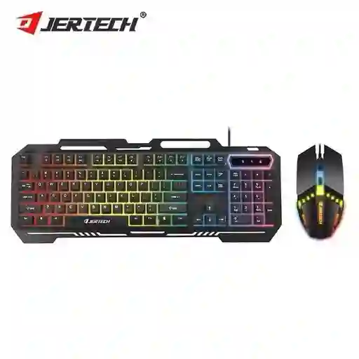 Combo Teclado Y Mouse Gamer Jertech Km960 Con Iluminación Led