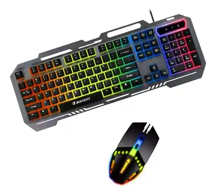 Combo Teclado Y Mouse Gamer Jertech Km960 Con Iluminación Led