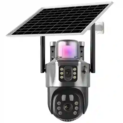 Cámara Solar Wifi Doble Tp-15 Exterior