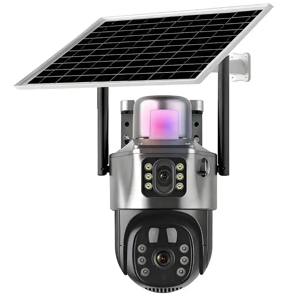 Cámara Solar Wifi Doble Tp-15 Exterior
