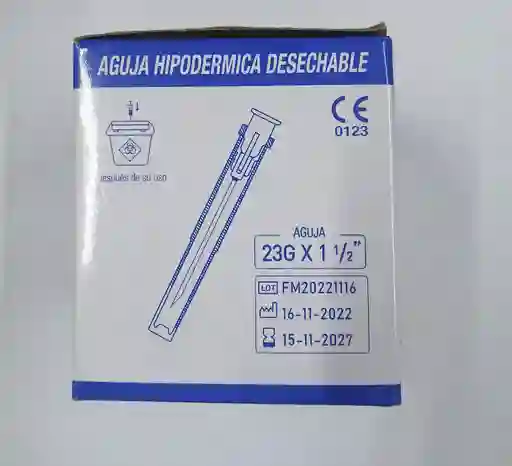 Aguja Hipodermica 23g X1 1/2 X Caja