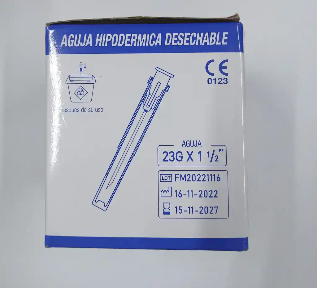 Aguja Hipodermica 23g X1 1/2 X Caja