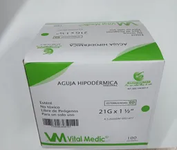 Aguja Hipodermica 21g X1 1/2 X Caja