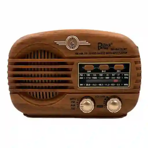 Radio Vintage Beckplay Bp-rv121bt Bluetooth 3 Bandas Fm/am/sw Con Mp3