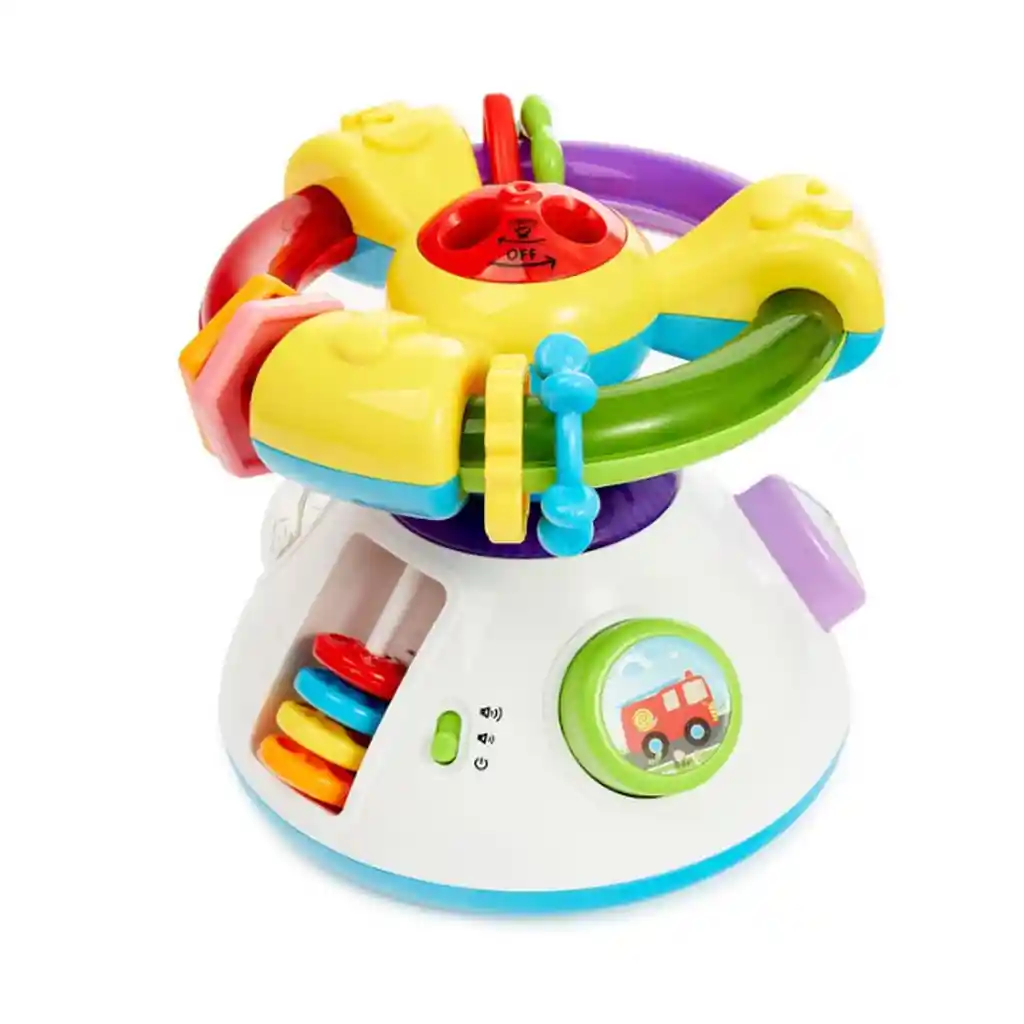 Volante Proyector Luces Sonido Jugute Interactivo Para Bebe