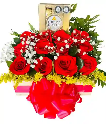 Caja De Rosas Chocolates