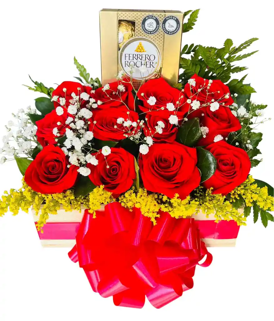 Caja De Rosas Chocolates