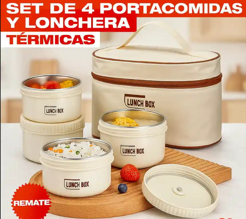 Lonchera X 4 Portas Comidas