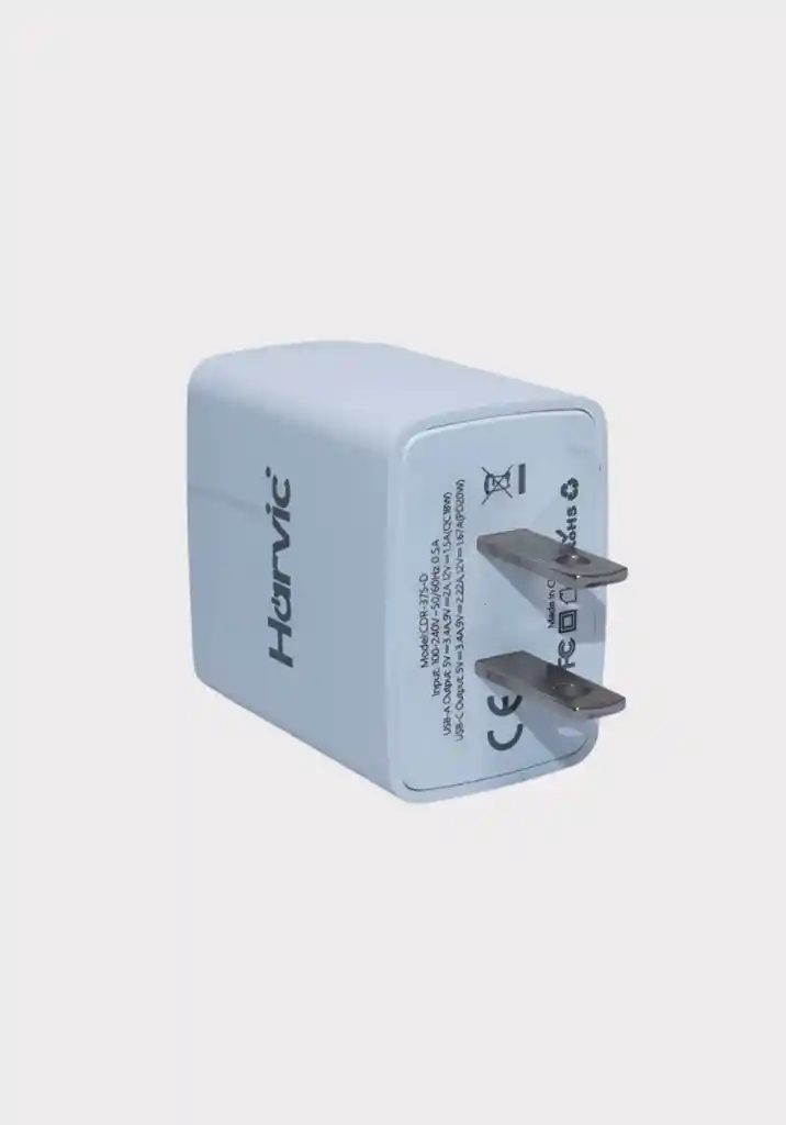 Cargador Rápido Harvic Cdr-375-d Con Cable Tipo C – 38w