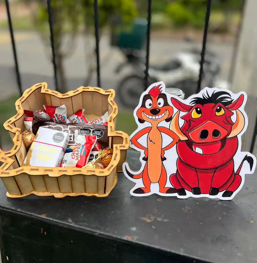 Regalo Caja Timón Y Pumba