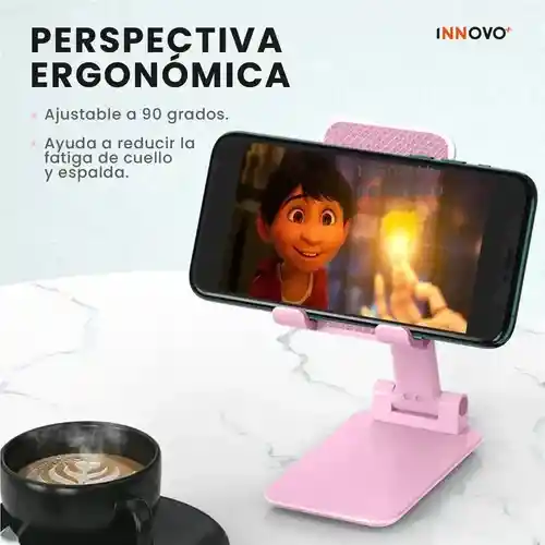 Soporte Celular Plegable Con Espejo Ajustable Portátil
