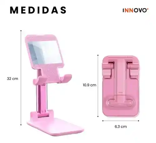 Soporte Celular Plegable Con Espejo Ajustable Portátil