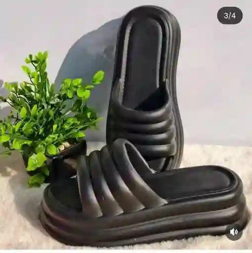 Sandalias Plataforma Para Damas Oscuras Talla 39
