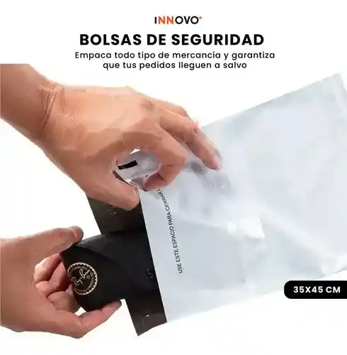 Bolsas De Seguridad Porta Guía Para Mensajería 45 X 35 Ecommerce Biodegradable