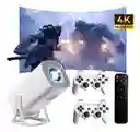 Proyector Smart S40 Max Pro 4k Android 11 Wifi 5g + 2 Controles Pantalla 200 30.000 Juegos Y Apps