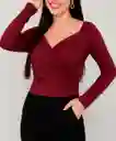 Blusa Cruzada Escote V – Rouge Élégance