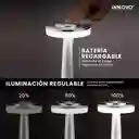 Lámpara De Mesa Led Gris Táctil Recargable Usb Moderna Aluminio Elegante Regulable 3 Niveles