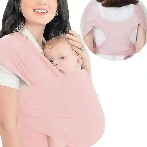 Fular Cargador Portabebe Ergonomico Comodo Ajustable Soporte Rosa