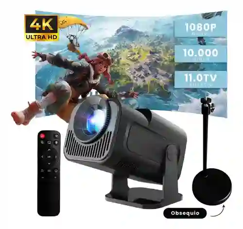 Proyector Hy320 Mini Pro Smart Hasta 200 P 4k Android 11 Wifi 5g Bluetooth Soporte Incluido Magicccubic