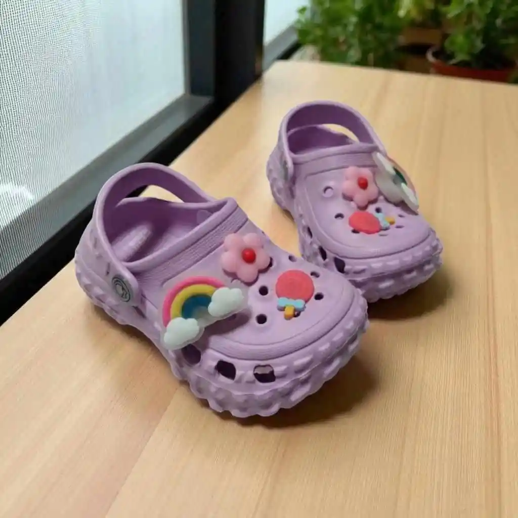 Zuecos Para Niñas Lila Talla 24