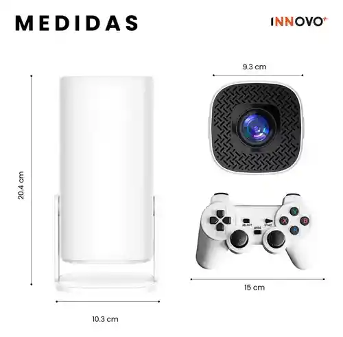 Proyector Smart P30 Max Pro 4k Android 11 Wifi 5g + 2 Controles Proyección 200 Pulgadas Innovo