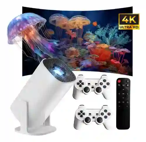 Proyector Smart P30 Max Pro 4k Android 11 Wifi 5g + 2 Controles Proyección 200 Pulgadas Innovo