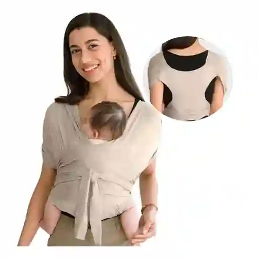 Fular Cargador Portabebe Ergonomico Comodo Ajustable Soporte Beige