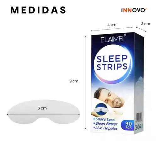 Tiras Para Dormir Antirronquidos 90 Pcs Mejora La Respiración Y La Calidad Del Sueño Sleep Strips