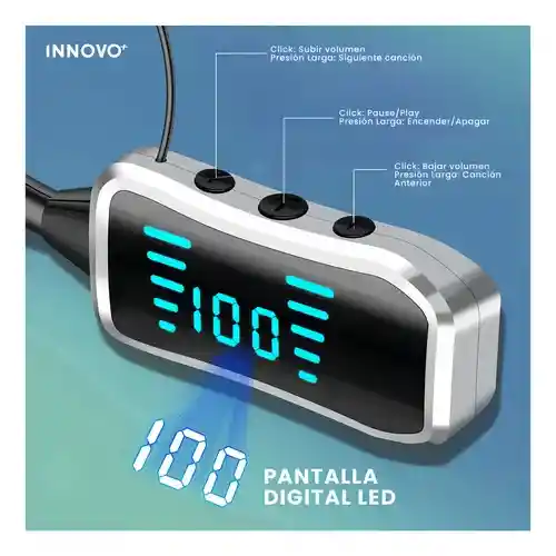 Audífonos Bluetooth Deportivos Kl50 Con Pantalla Led Batería De Larga Duración Micrófono