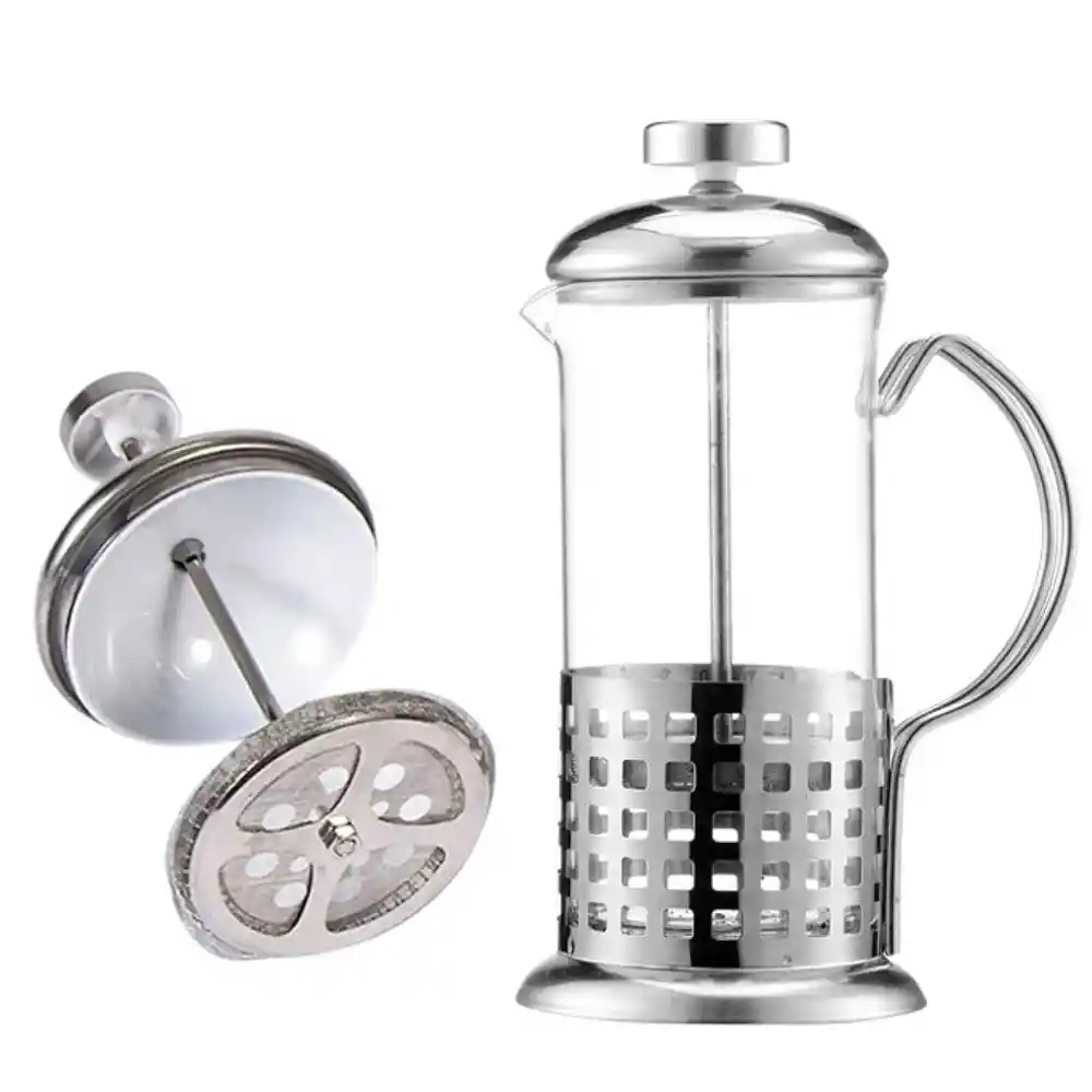 Cafetera Prensa Francesa Metalica 600 Ml Cuadritos