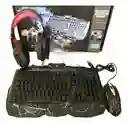 Expectacular Combo Gamer Teclado Con Luces Mouse + Audífonos