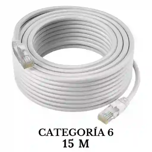 Cable Lan De Internet Cat6e Categoria 6 15 Metros Largo Cable Ethernet Utp 15mt