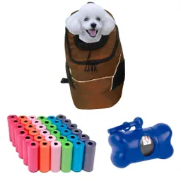 Morral Cargador Ventana Grande + Dispensador + 20 Rollos Marron