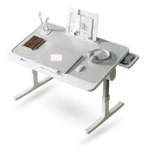 Soporte Portátil Ajustable Plegable Grande Con Puerto Usb Ventilador Para Cama Sofá Oficina