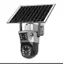 Camara Solar Doble Lente Con Panel Solar Wifi