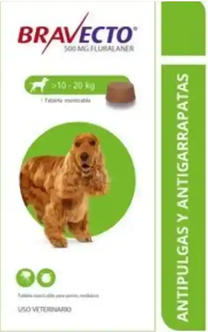 Antipulgas Bravecto Para Perros De 10 A 20 Kg