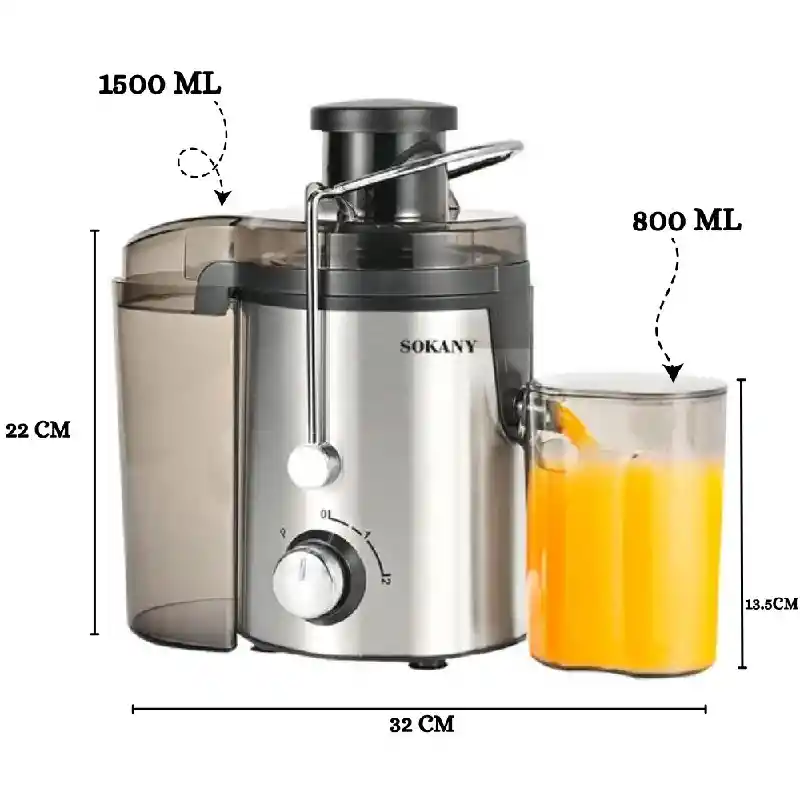 Extractor De Jugos Automatico Frutas Y Verduras Sokany Sk-jb-175 500 W