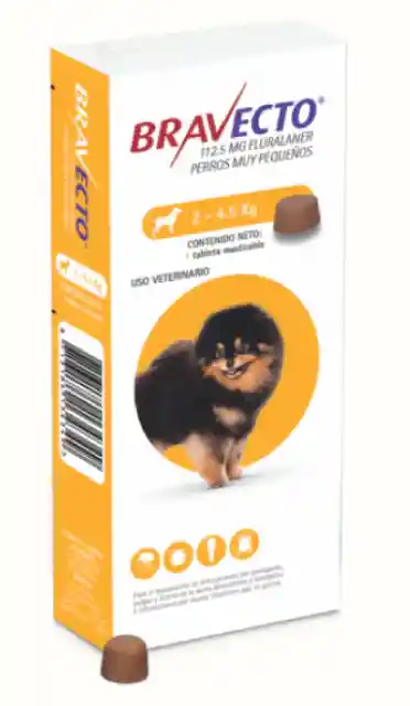 Antipulgas Bravecto Para Perros 2 A 4.5 Kg