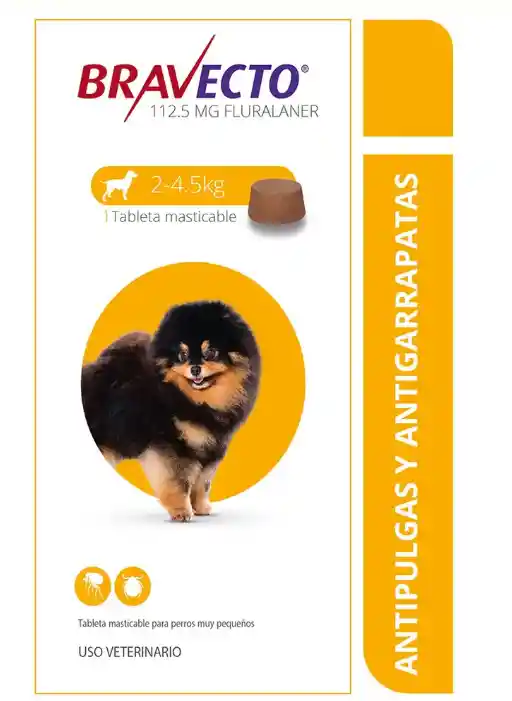 Antipulgas Bravecto Para Perros 2 A 4.5 Kg