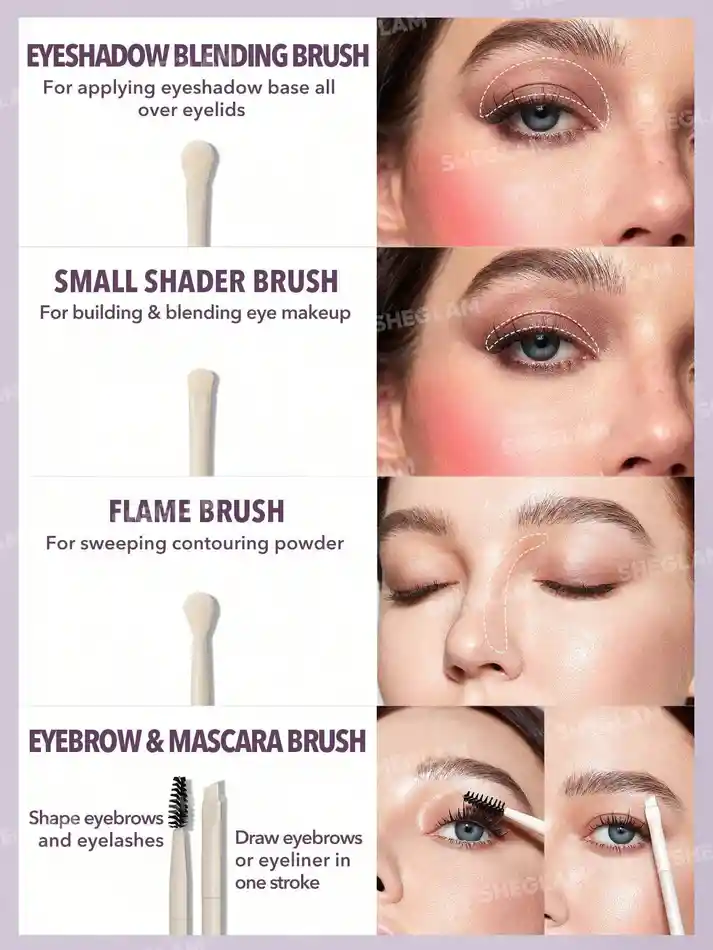 Kit De Brochas Sheglam Pro Core Brush Kit