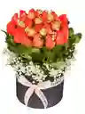 Caja De Rosas Salmón Chocolates