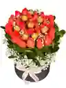 Caja De Rosas Salmón Chocolates