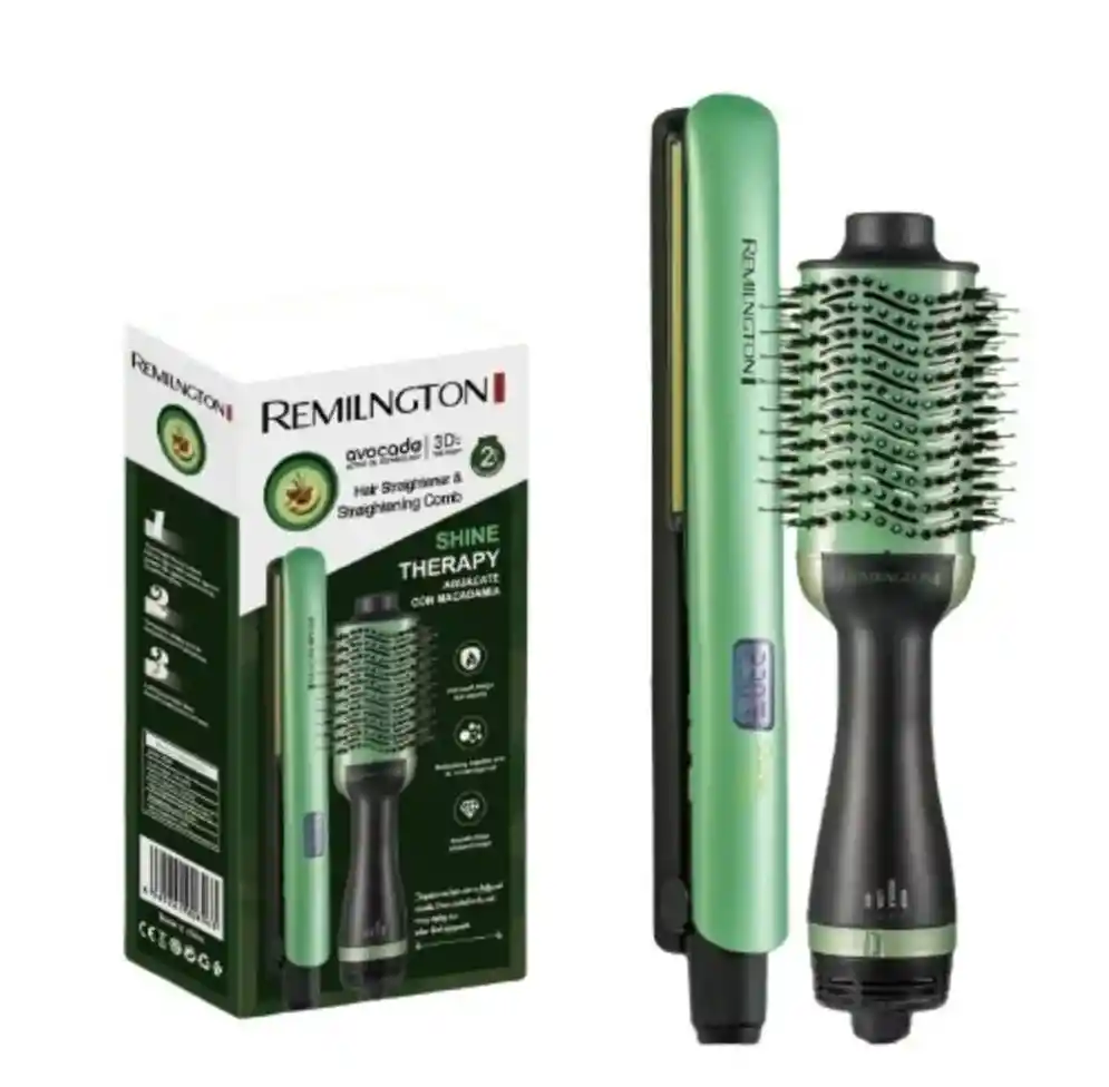 Combo Cepillo Secador + Plancha Aguacate