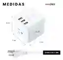Multitoma Enchufe Inteligente 3 Tomas 3 Puertos Usb Cable De 1.5m / 1875w Innovo