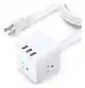 Multitoma Enchufe Inteligente 3 Tomas 3 Puertos Usb Cable De 1.5m / 1875w Innovo